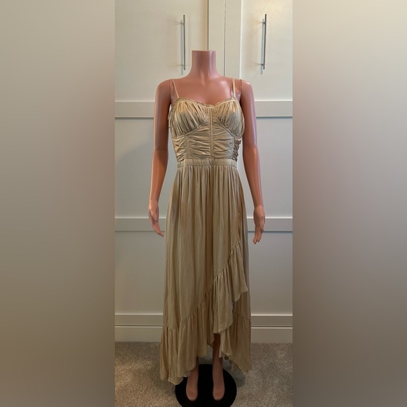 Ramy Brook Dresses & Skirts - NWT Ramy Brook Beige Ruffled Maxi Dress